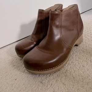 Dansko clog booties Barbara Tan oiled